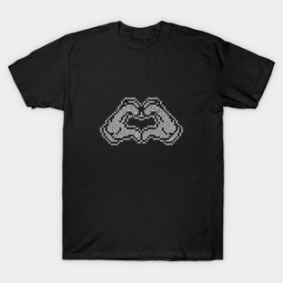 Hand Heart Pixel art T-Shirt